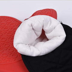 SYGA Red and Black Biconnected Circle Short High Temperature Silicone Gloves Waterproof Ironing Insulated Oven Silicone Glove
