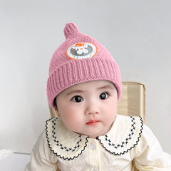 SYGA Baby Winter hat Baby Woolen Knitted Unisex Hat -Pink (6-18 Month)