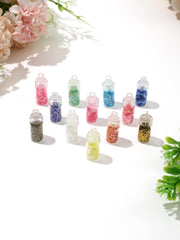 SYGA Acrylic 3D Glitter Powder Manicure Set of Nail Stickers, Nail Art Tool for Nail Decoration (Multicolour) - Set of 48 Bottles