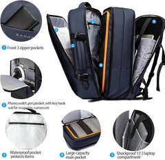 Red Lemon Titan Ultrafit Plus Bange Series 15.6-inch Laptop Bags Backpacks for Men and Women 45L Outdoor and Camping 3in1 Office Bags,Travelling,Backpack (With Bottle Holder), Black