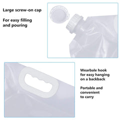 SYGA 10 liters Portable Collapsible Water Storage Tank Water Container Water Carrier Lifting Bag Camping Hiking Survival Kit Tool-White