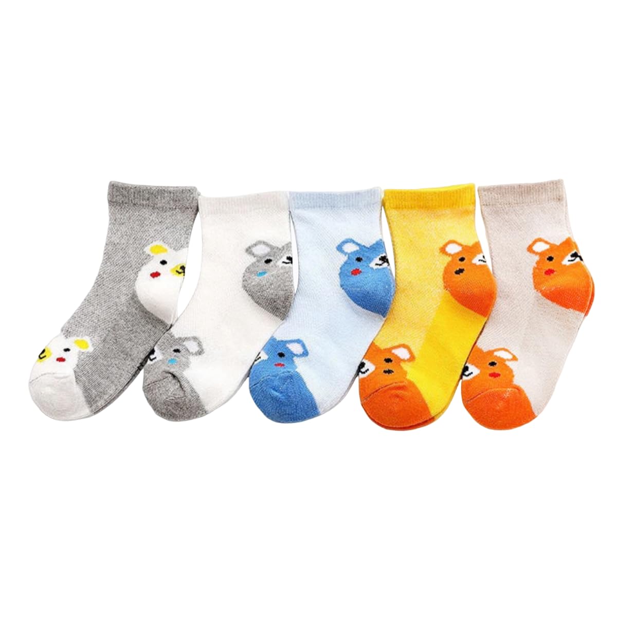 SYGA 5 Pairs Socks Baby Autumn And Winter Cotton Socks, Baby Mid-Calf Socks Suitable for 9M - 24M