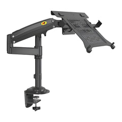 SYGA Adjustable Laptop Monitor Stand, Desk Mount with Full Motion Gas Spring Arm, Black