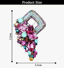 SYGA Brooch Pin Fashion Crystal Rhinestone Jewellery Pin Vintage Clothing Accessories Decoration Diamond-Encrusted Colorful Brooches For Women- S225