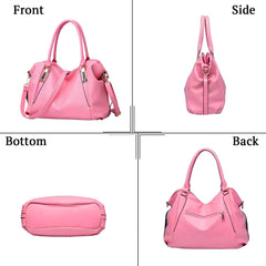 SYGA Women's Large Capacity Casual Crossbody Bag, One Shoulder Strap, Pu Leather Handbags(Pink)