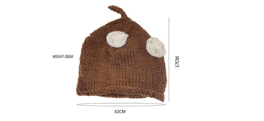 MOMISY Chilli Cap - Baby Photography & Photoshoot Prop (Brown)