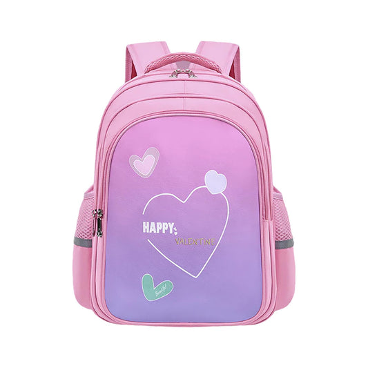 SYGA Kids School Bag Love Design, Lightweight Backpack for Elementary school students (Pink)