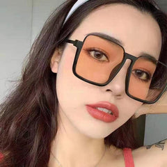 SYGA Retro Big Frame Net Red Glasses Ins Small Red Book Round Face Men's And Women's Sunglasses
