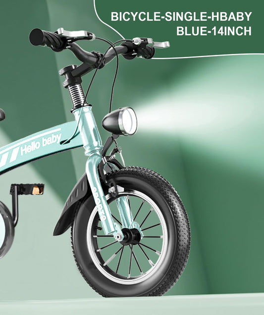 SYGA Children's Bicycle 3-6 Years Old Baby Children's Light Bicycle Magnesium Alloy (14 INCH, Sky Blue)