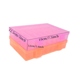 SYGA Grid Cells Multipurpose Plastic Storage Box with Removable Dividers, White