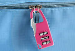 SYGA 3 Digit Combination Padlock Black Number Luggage Travel Code Lock - Black, 54mm