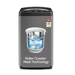 Godrej 7.5 Kg 5 Star Rollercoaster Wash Tech, Fills Tub At ~0 Water Pressure, Strong Wash Waves, Steel Drum Fully Automatic Top Load Washing Machine (WTEON ALP 75 5.0 FDTN GPGR, Graphite Grey)