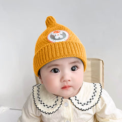 SYGA Baby Winter hat Baby Woolen Knitted Unisex Hat -Yellow (6-18 Month)