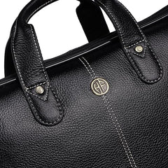 HAMMONDS FLYCATCHER Men Genuine Leather Office Bag - Laptop Bag - Padded Laptop Compartment, Fits 14 Inch Laptop - Adjustable Strap, 1 Year Warranty - Office, Travel, Daily Use - Brushwood, Brown