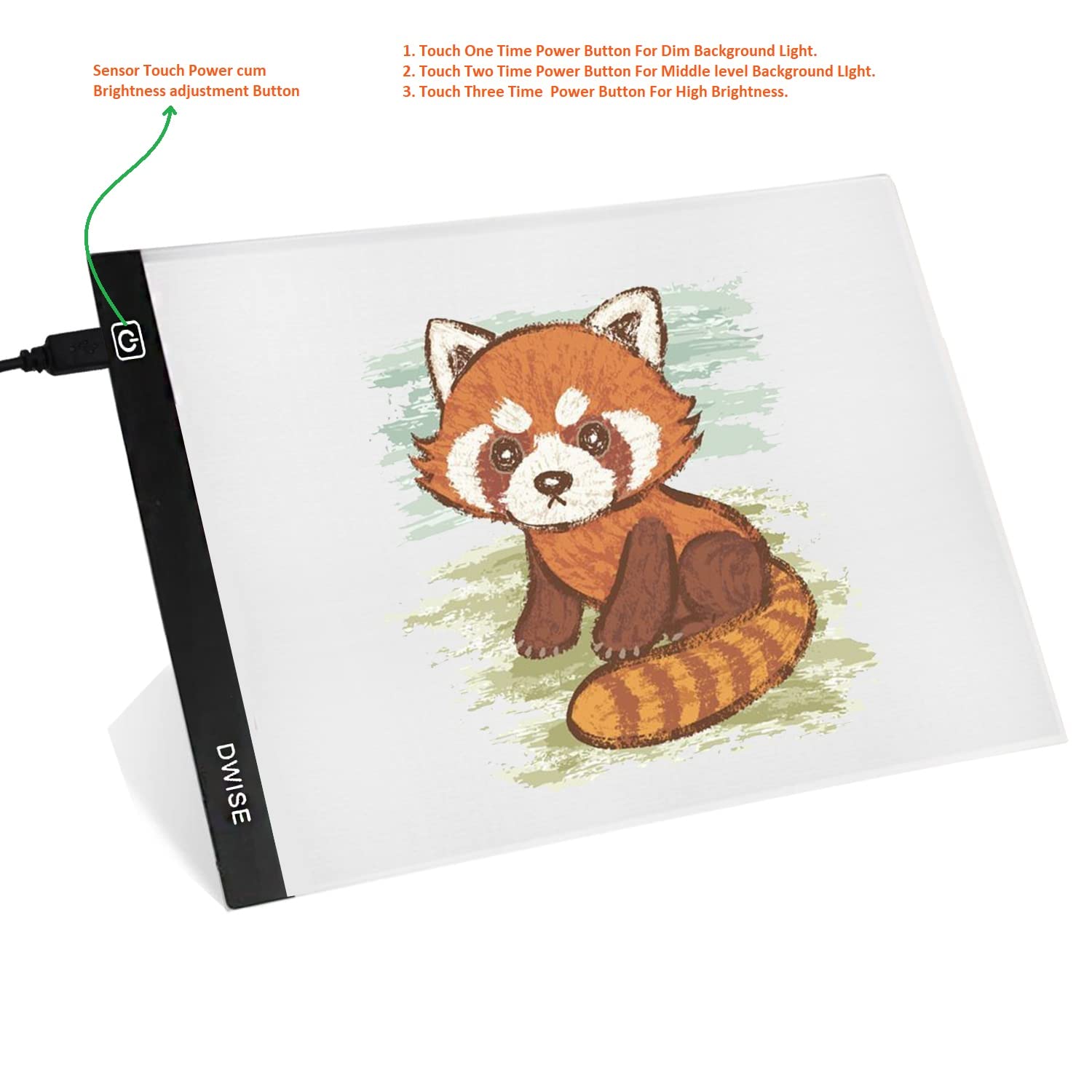 SYGA A4 Size LED Lighted Drawing Tracing Board 3 Adjustable Brightness Touch Button