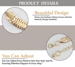 SYGA Waist Chain with Adjustable Metal Hook, Gold Color, Fashion Jewelry Belt for Women