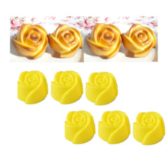 SYGA Set of 12 Rose Shape Silicone Muffin Cups Handmade Soap Molds Biscuit Chocolate Ice Mould(Random Color)