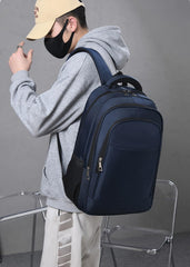 SYGA Backpack for Men & Women Oxford Cloth School Student Travel Bag(Black)