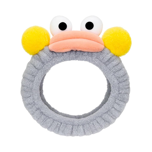 MOMISY Spa Headband for Women, Washable Facial Band, Elastic Hair Band, Makeup Wrap (Mouth-Grey, Free)
