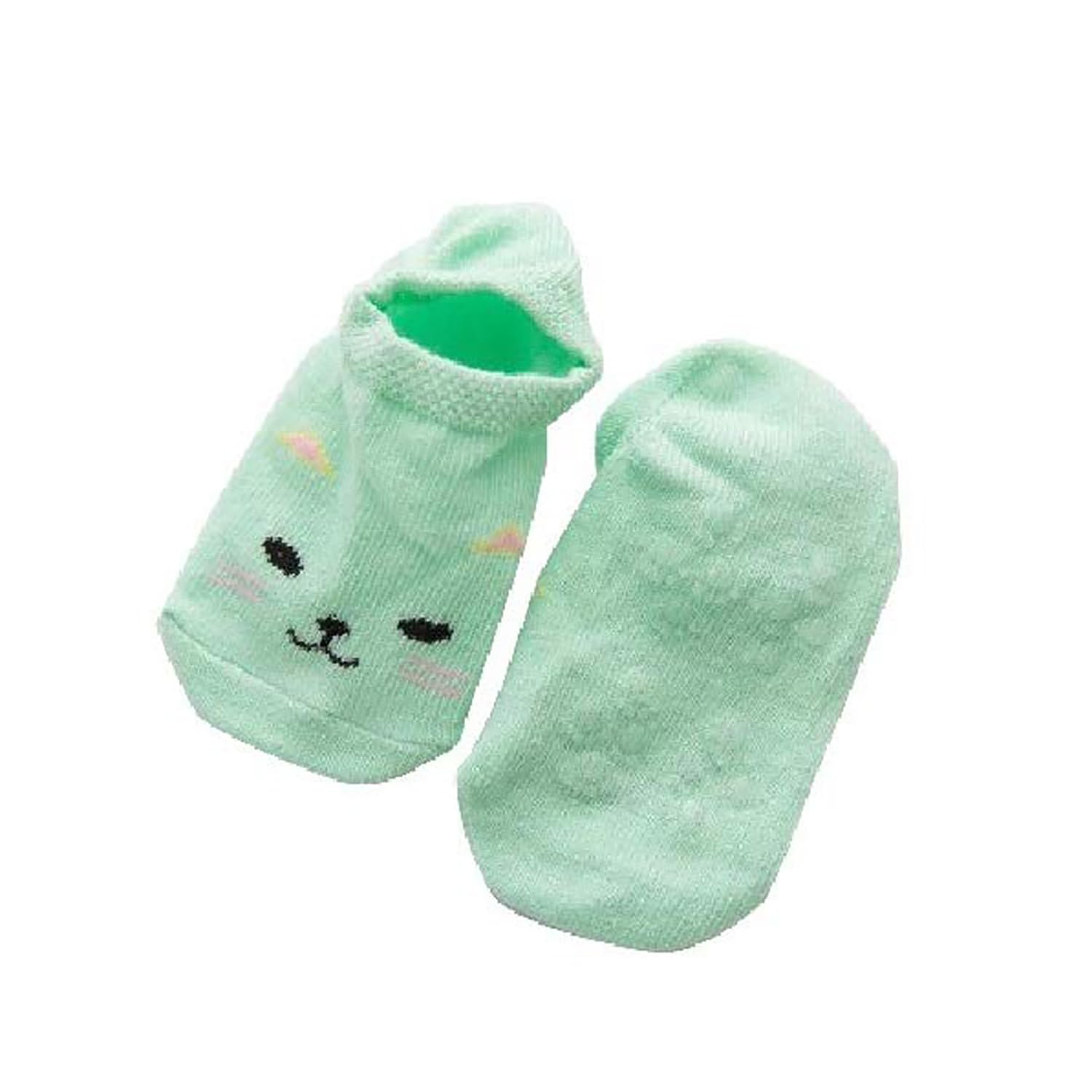 SYGA Baby Boy's & Baby Girl's Ankle Length Cotton Socks (Pack of 4) for 0-6 months (4_KittyBabySocks_Multicolored)