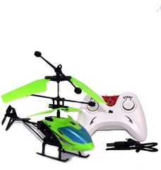 Syga High Speed Velocity Induction Remote Control & Rechargeable Flying Helicopter with Unbreakable Blades Infrared Sensors Plastic, Pack of 1, Multicolor