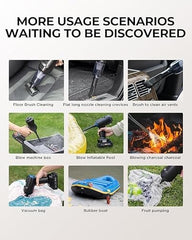Larrito Portable Car Vacuum Cleaner with Blower | USB Rechargeable Wireless Handheld Car Vacuum Cleaner Traveling,Portable,Rechargeable (4in1)