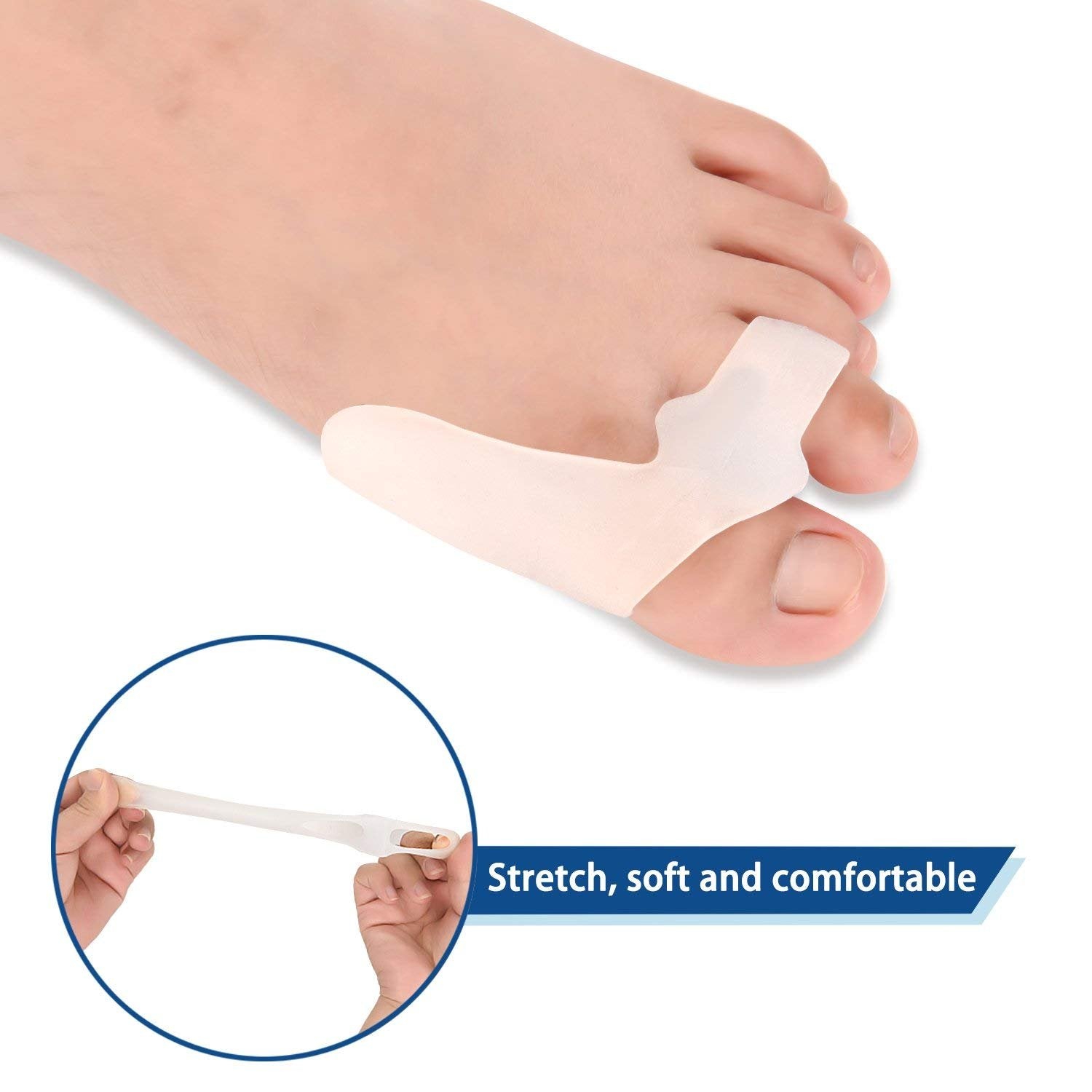 Syga Silicone Toe Separator (White) - Set of 2