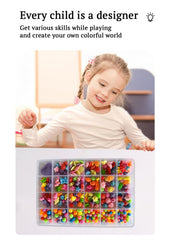 SYGA Beads for Kids Crafts Children's Jewelry Making Kit DIY Bracelets Necklace Hairband and Rings Craft Kits Birthday for 4, 5, 6, 7-Year-Old Little Girls-Multicolor (DIYBeadsSet-17)
