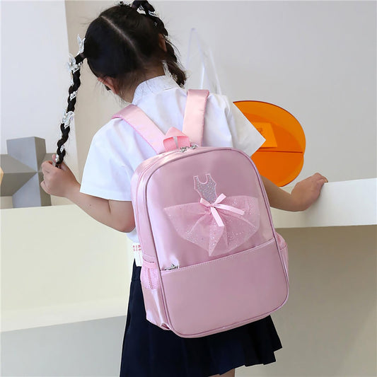 SYGA Girls Ballet Dance Theam Schoolbag, large capacity, Breathable Backpack For Training Class And Primary School Students (Pink)
