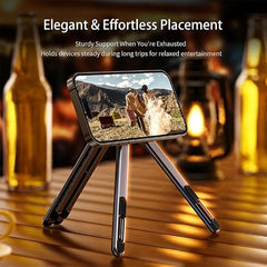 EDNITA ( 2Pcs Mini Laptop Stand for Desk | Portable Metal PC Desk Stand, Aluminium Cooling Pad Mini Clip Compatible with MacBook Apple Laptop, Lenovo, Dell, Hp, Acer & Other Laptops (Black)