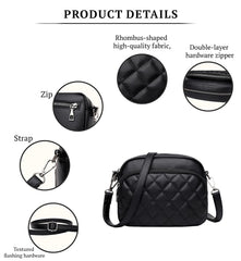 SYGA Women's Crossbody Bags,Single Shoulder Small Bags With Chex Design(Black)