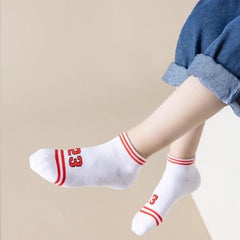 MOMISY 5 Pairs Baby kids Girl Boys Toddlers InfantmCotton Stretch Baby Socks (IN, Age, 3 Years, 5 Years, 4StripeNumber)