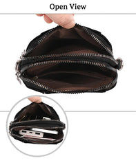 SYGA Women's Soft Leather Crossbody Mini Small Bag Fashion Vertical Style Small Mobile Phone Bag(Black)
