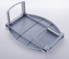 SYGA Plastic Foldable Microwave Heating Stratified Steamer Tray Double Heat Insulation Mat Storage Shelf (Medium, White),1 Count