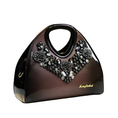 SYGA Women's Gradient Dumpling Bag – Soft Diamond-Embellished Handbag with Zipper Closure – Elegant Daily Shoulder Purse