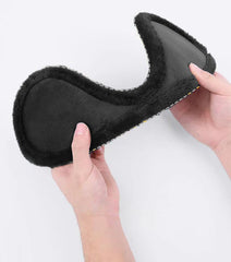 SYGA Winter Men's Trendy Warm Earmuffs Thickened Plush Back-Worn Earmuffs Winter Cold-Proof(Black)