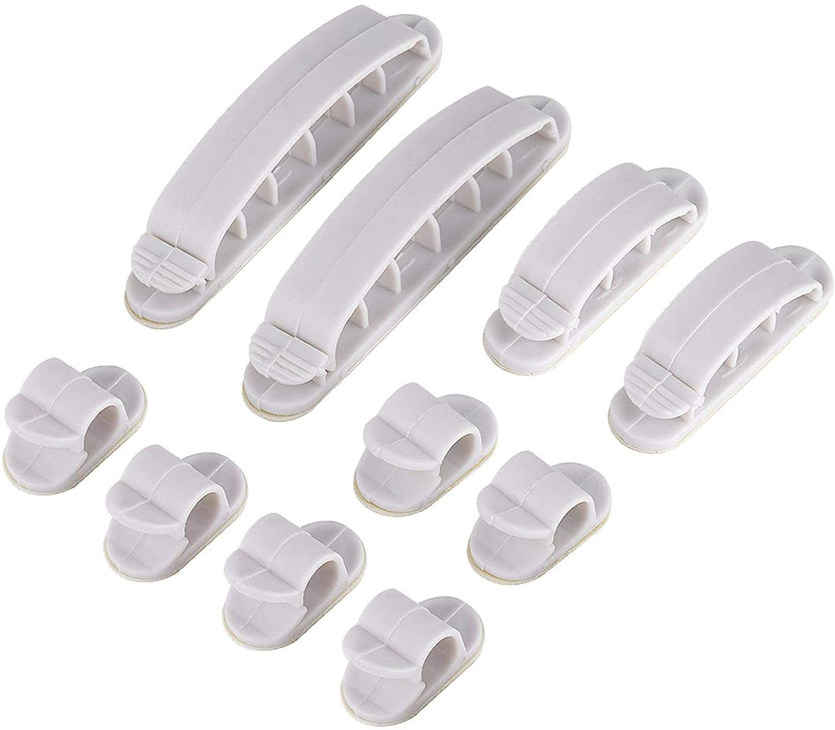 Syga Set of 10 Cable Management Clips Adhesive Wire Clips Wall Multi-Pack Cable Tie Holder