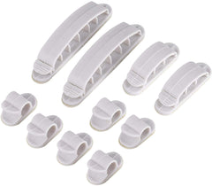 Syga Set of 10 Cable Management Clips Adhesive Wire Clips Wall Multi-Pack Cable Tie Holder