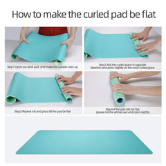 SYGA Desk Pad Protector Waterproof PU Desk Mat Blotters on Desktop Laptop Computer Gaming Keyboard Mouse Pad Non-Slip Desk Writing Mat Cover for Office & Home, Dark Cyan & Light Cyan - 60x30 cm