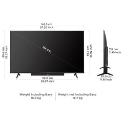 Vu 164cm (65 inches) Vibe Series 4K QLED Smart Google TV 65VIBE-DV