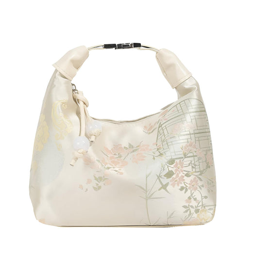 SYGA Women's Fabric Material With Flower Print Design, Sling Bag