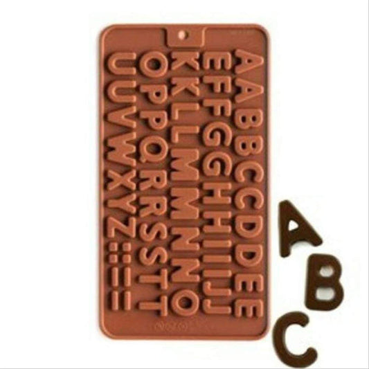 SYGA Silicone Alphabets Shape Chocolate Jelly Candy Mold, Cake Baking Mold, Bakeware Mould, Brown