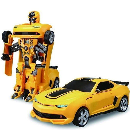 SYGA Battery Operated Converting Car to Robot, Robot to Car Automatically,Transformer Toy, with Light and Sound for Kids