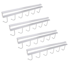 SYGA 2 Pieces Wall Hanger 6 Pin Nail Free Rack_Black