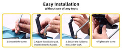 MOMISY Mobile Holder for Bike, Scooty, Motorcycle, Activa Metal Mirror Bar Mobile Phone Holder/Hook/Clamp/Stand/Mount 360° Rotatable Mobile Stand Mirror Mount