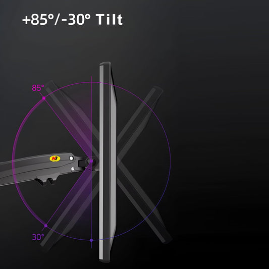 SYGA NB Dual Monitor Wall Mount, 22-32 Inches, Vertical Stack Column Mount, Black