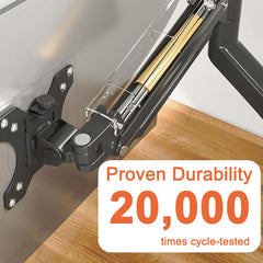 ZORBES® Desk Monitor Riser Monitor Arm for 17-23'' Monitor, Aluminum Alloy Desk Adjustable Monitor Arm Mount, 10kg Loading Capacity, Flexible Tilting & Height Adjustment