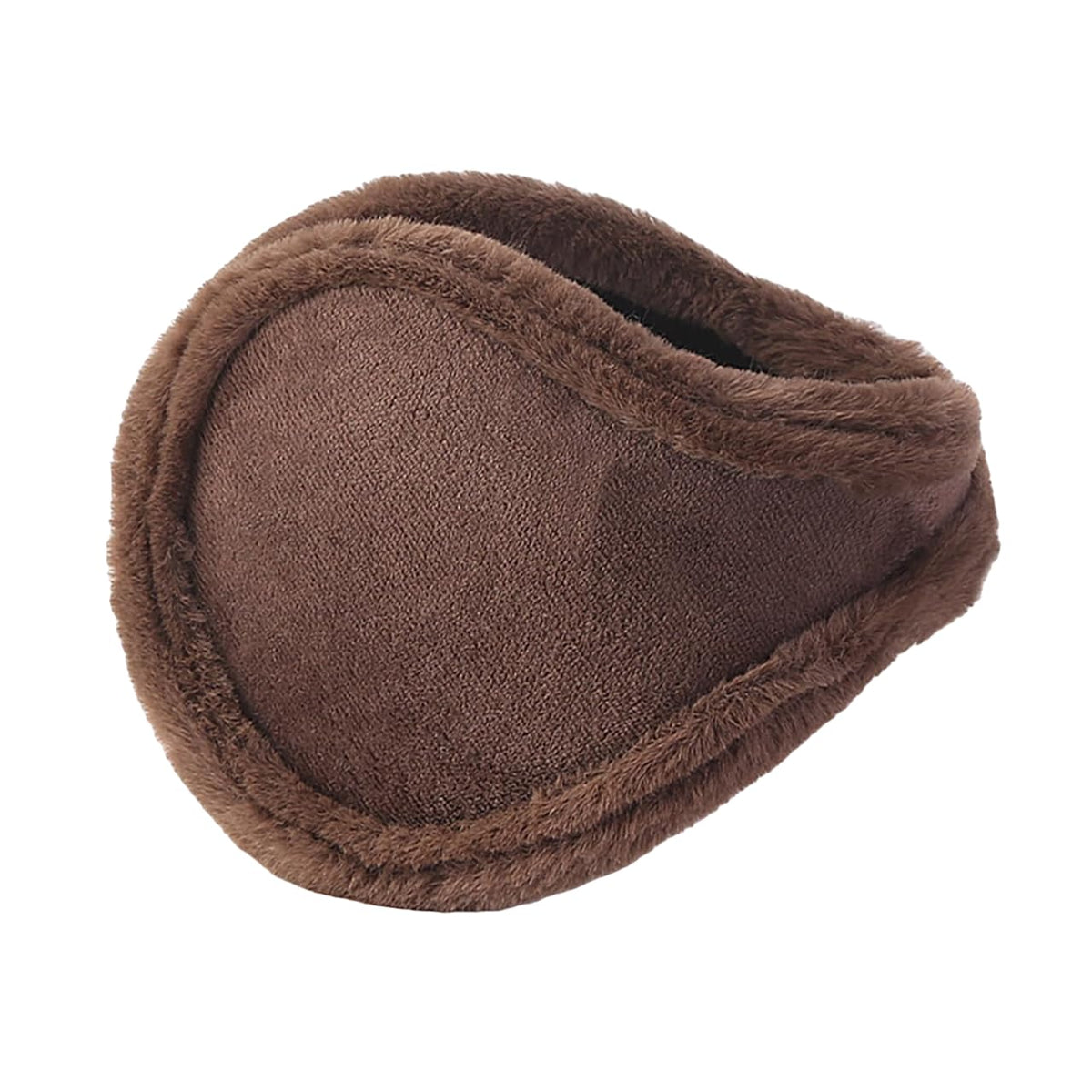 SYGA Winter Men's Trendy Warm Earmuffs Thickened Plush Back-Worn Earmuffs Winter Cold-Proof(Coffee)