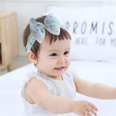 SYGA 3 Pcs Baby Girl Headband Soft Flower Bow Strechable Hairband Suitable For Newborns, Infants, Toddlers and Kids 0-3 Years(Color - 02)