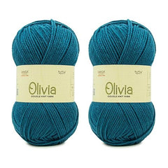 Ganga Acrowools Acrylic Olivia,Double Knit Yarn. Hand Knitting&Crochet Yarn. Oekotex Class 1 Certified. Pack of 2 Balls-100Gms Each. Shade No-Olv012, Maroon